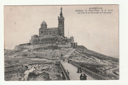 13 . MARSEILLE . N.D DE LA  GARDE  1908 - Notre-Dame De La Garde, Funicular Y Virgen