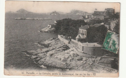 13 . MARSEILLE . LA  CORNICHE  . POINTE DE  MALMOUSQUE .  VUE SUR LES ILES  . 1913 - Non Classés