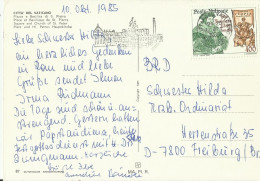 AK  VATICAN 1985 AUTOS - Lettres & Documents