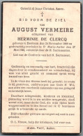 Bidprentje Beernem - Vermeire August (1869-1940) - Images Religieuses
