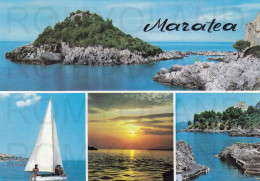 CARTOLINA  C14 MARATEA,POTENZA,BASILICATA-MARE,SOLE,ESTATE,LUNGOMARE,VACANZA,BARCHE A VELA,BELLA ITALIA,VIAGGIATA 1970 - Potenza