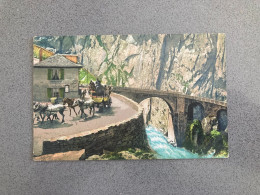 Gotthard Furka Post Und Teufelsbrucke Carte Postale Postcard - Andere & Zonder Classificatie