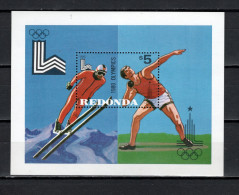 Redonda 1980 Olympic Games Moscow / Lake Placid S/s MNH - Summer 1980: Moscow