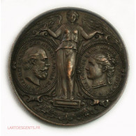 Rare Médaille Pays-Bas, Mariage WILLEM III & EMMA VAN WELDERCK 1879 - Royaux / De Noblesse