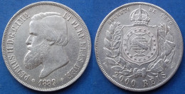 BRAZIL - Silver 2000 Reis 1889 KM# 485 Pedro II (1831-1889) - Edelweiss Coins - Brasil