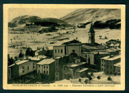 BF196 PESCOCOSTANZO L'AQUILA - STAZIONE CLIMATICA E SPORT INVERNALI 1955 - Autres & Non Classés