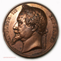 Médaille Napoléon III Comice Agricole De NEVERS Par A. BESCHER A. BORREL - Royal / Of Nobility