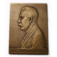 Médaille Plaque Henry LE CHATELIER, Science Par R. LAMOURDEDIEU 1921 - Adel