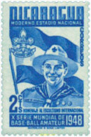 730847 MNH NICARAGUA 1949 10 CAMPEONATO DE BEISBOL AMATEUR - Nicaragua