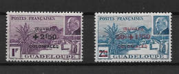 GUADALOUPE 1944 Maréchal Pétain, Surchargés – Œuvres Coloniales MNH - 1944 Maréchal Pétain, Surchargés – Œuvres Coloniales