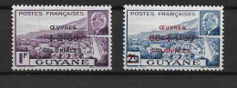 GUYANE 1944 Maréchal Pétain, Surchargés – Œuvres Coloniales MNH - 1944 Maréchal Pétain, Surchargés – Œuvres Coloniales