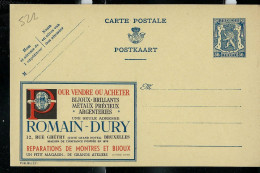 Publibel Neuve N° 521 ( ROMAIN - DURY  Réparations De Montres Et Bijoux) - Werbepostkarten