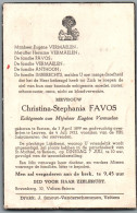 Bidprentje Bertem - Favos Christina Stephania (1899-1953) - Devotion Images