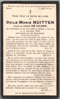 Bidprentje Beselare - Nuitten Odile Marie (1866-1930) - Andachtsbilder