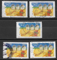 France 2005 Oblitéré   Autoadhésif  N°  53  Ou N°  3788  Vacances  ( 5 Exemplaires ) - Used Stamps