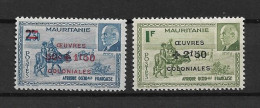 MAURITANIE 1944 Maréchal Pétain, Surchargés – Œuvres Coloniales MNH - 1944 Maréchal Pétain, Surchargés – Œuvres Coloniales