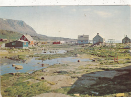 GROENLAND..SUKKERTOPPEN (ENVOYE DE) CPSM. " HOUSES AT GODHAVN "  .  + TEXTE + TIMBRES - Greenland