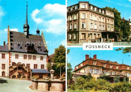 72774993 Poessneck Rathaus Posthirsch-Hotel Erholungsheim Dr. I.P. Semmelweis  P - Poessneck