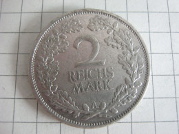 Germany 2 Reichsmark 1926 A - 2 Reichsmark