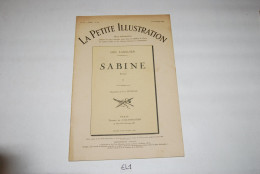EL1 Revue - La Petite Illustration 25-09-1926 - Sabine - 1901-1940