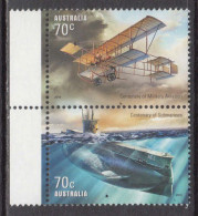 2014 Australia Military Vehicles Airplane Submarine Aviation Complete Pair MNH - Neufs