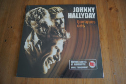 JOHNNY HALLYDAY QUELQUES CRIS MAXI 45T TRANSPARENT NUMEROTEE NEUF SCELLE SAGAN - 45 Rpm - Maxi-Singles