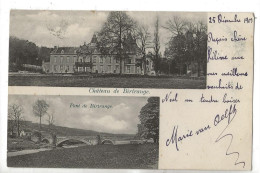 Schieren (Luxembourg, Diekirch) : 2 Vues : Château Et Pont De Birtrange En 1909 PF - Diekirch