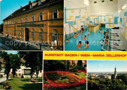 72773504 Baden Wien Mariazellerhof Therapie Park Blumenuhr Stadtansicht Kur Und  - Other & Unclassified