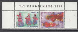 2014 Suriname Surinam Wandelmars Costumes Complete Pair MNH - Suriname