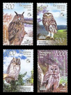 BIELORUSIA 2008 - BELARUS - FAUNA - PAJAROS - AVES - BUHOS- YVERT 662/665** - Owls
