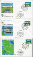 Allemagne 1970 Y&T 493 Sur 3 FDC Différents. 75e Anniversaire Du Canal De Kiel, Mer Du Nord à La Mer Baltique. Tunnel - Barcos