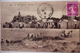 CPA Circulée 1932 ,Riva-Bella (Calvados) - La Plage   (51) - Riva Bella