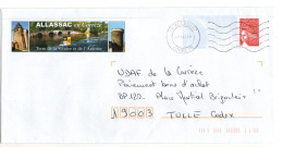 Entier Postal PAP Local Personnalisé Corrèze Allassac Terre De La Vézère Et De L'ardoise Pont De Pierre Blason Lion Tour - Listos Para Enviar: Transplantes /Luquet