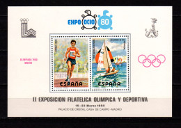 Spain 1980 Olympic Games Moscow / Lake Placid Vignette MNH -scarce- - Zomer 1980: Moskou