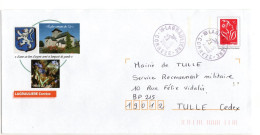 Entier Postal PAP Local Personnalisé Corrèze Lagraulière Eglise XIIe S Fleur Blason Lion Thème : Héraldique - Listos A Ser Enviados: Otros (1995-...)