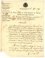 Document Année 1829 Du Sous Préfet De FONTENAY LE COMTE Pour M. LEM DECHEZEAU Propriétaire à LA FLOTTE ILE DE RE 17 - Documents Historiques