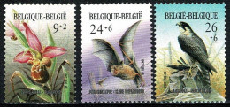 BELGICA 1987 - BELGIQUE - BELGIUM - FLORES Y PAJAROS - YVERT Nº 2244/2246** - Sonstige & Ohne Zuordnung