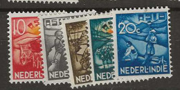 1937 MH Nederlands Indië NVPH 230-34 - Indes Néerlandaises