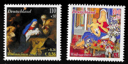 2002 Christmas Michel DE 2226 - 2227 Stamp Number DE B895 - B896 Yvert Et Tellier DE 2060 - 2061 Xx MNH - Nuevos