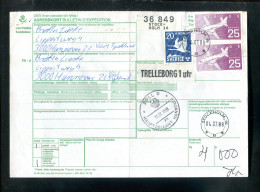 "SCHWEDEN" 1988, Auslands-Paketkarte Nach Hannover, Frankatur ! (R2019) - Brieven En Documenten