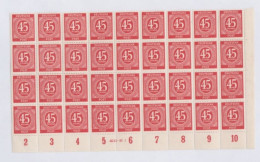 36  Timbres  45  Pf ** Sur Moitié De Feuille   Allemagne    Occupation Alliée   Zone Interalliée AAS Deutsche Post - Mint