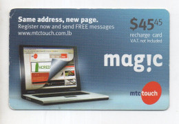 Lebanon Magic Recharge Card 2012 Mtctouch Liban - Liban