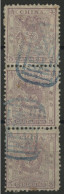 N° 5 Bande De Trois Verticale Du 3c Lilas Type Dragon (dentelé 11 1/2 - 12). Voir Suite - Used Stamps