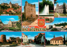 72771513 Bad Bentheim Burg Fontaene Reform Kirche Burg Innenhof Jugendherberge W - Bad Bentheim