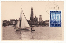 ANVERS - ANTWERPEN : La Rade, 1956 - Carte Maximum - Ed. Nels Serie 25 N°7 - Voilier (F7950) - Antwerpen