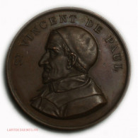 Médaille  Saint Vincent De Paul 1877 Expo Industrie Par O. TROTIN - Royal / Of Nobility