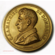 Médaille Cuivre Doré C.J.A. MATHIEU DE DOMBASLE - Royaux / De Noblesse