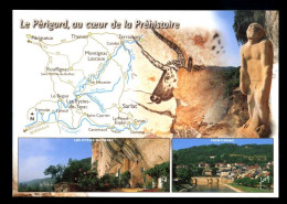 24 Le Périgord Au Cœur De La Préhistoire ( Carte, Map, Sarlat, Terrasson, Multivues ) - Altri & Non Classificati