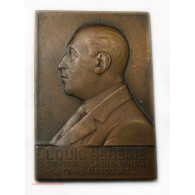 RARE Médaille Plaque Louis SEBLINE Fondateur Cité Montescourt 1919-25 - Adel