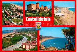 72770171 Castelldefels Panorama Strand Burg  Castelldefels - Sonstige & Ohne Zuordnung